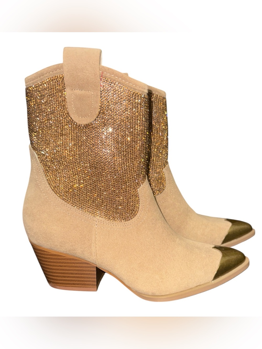 Oasis Society Wren Western Rhinestone Stud Boots, Size 6, NWOT